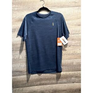 Bass Outdoor Men’s B Cool Ensign Blue Short Sleeve Performance Shirt Sz S NWT